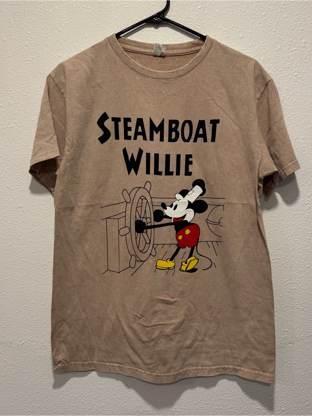 Disney "Steamboat Willie" Mickey Mouse Shirt Vintage Style Graphic Tee